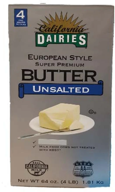 california dairies 유러피언 무염버터 453g x 4 아이스포장, 1.81kg, 1개 - 쿠팡