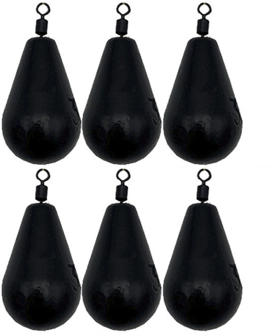 디엠피싱 스매쉬 대용량 무광 블랙 봉돌, 1개, 블랙35호, 6개입