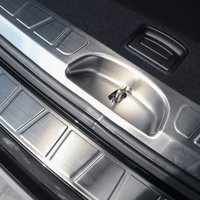 더블랙 호환 모하비 더마스터 튜닝 용품 트렁크가드 범퍼패드 기스방지, 실버 세트(가드+패드)(19년 이후)