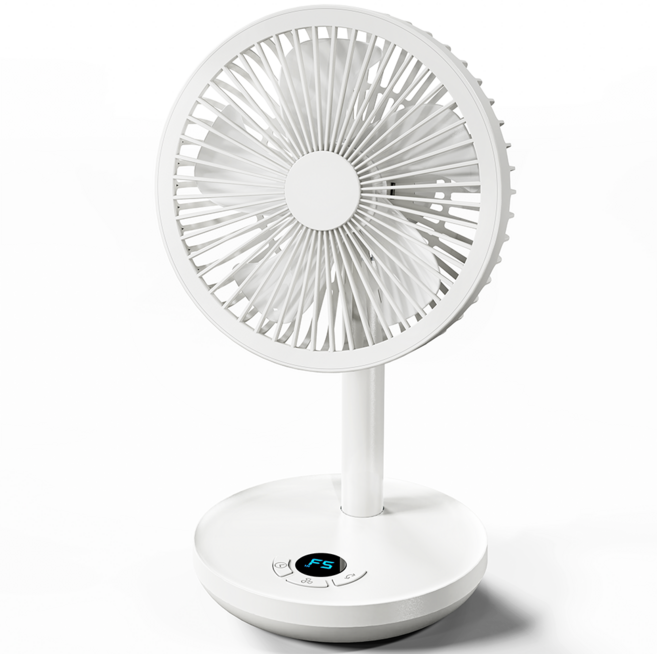 젠박스 무선 무소음 탁상용 선풍기, 화이트, ZTF-17I