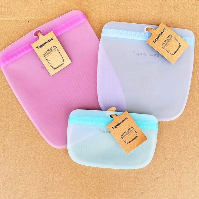 타파웨어 실리콘백 지퍼백 얼티밋 냉장 냉동 보관 3종 세트, 실리콘 백 3종 세트