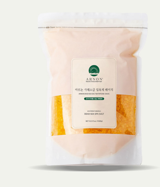 아르논 사해소금 입욕제 베이직 레몬, 1.5kg, 1개
