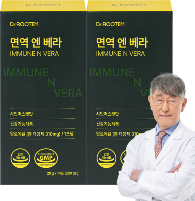 이시형 박사 면역 엔 베라 이뮨 알로에 베라 겔 젤리스틱 키즈 플러스 다당체 310mg, 2개, 14회분