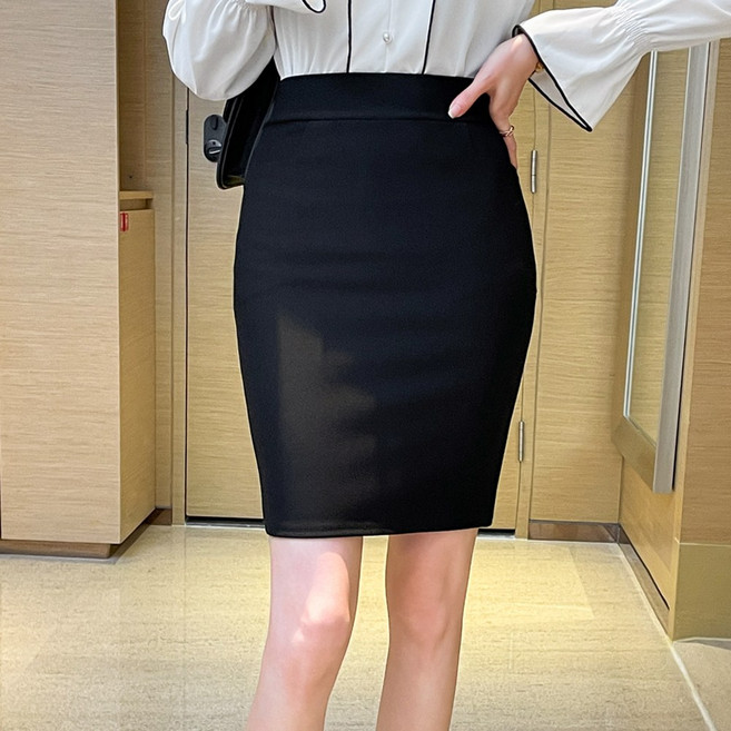 화지나무 오피스룩 H라인 기본 정장 밴딩 스커트
