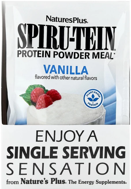 NaturesPlus Spiru-Tein® Protein Powder Meal Vanilla 8 Packets 1.06 oz 30 g Each, NaturesPlus, Spiru-Tein®, Pro, 30g - 쿠팡