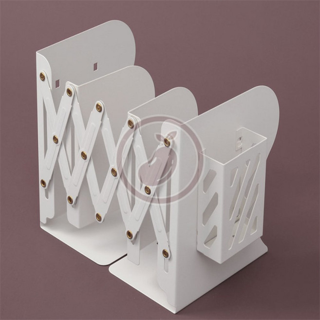 팥들 접이식 책꽂이 화이트 철제책꽂이