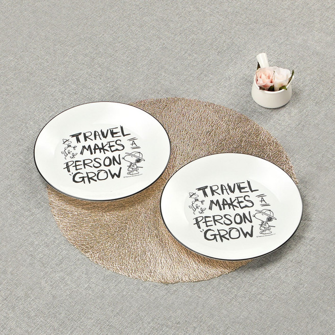 코렐 스누피앤찰리에디션 원형중접시 2P, 혼합, 1세트