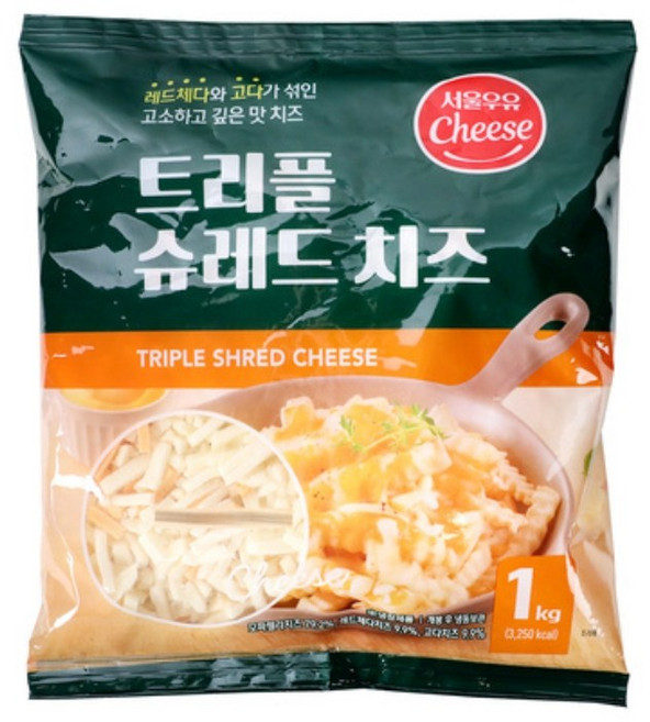 서울우유 트리플 슈레드치즈, 1kg, 19개