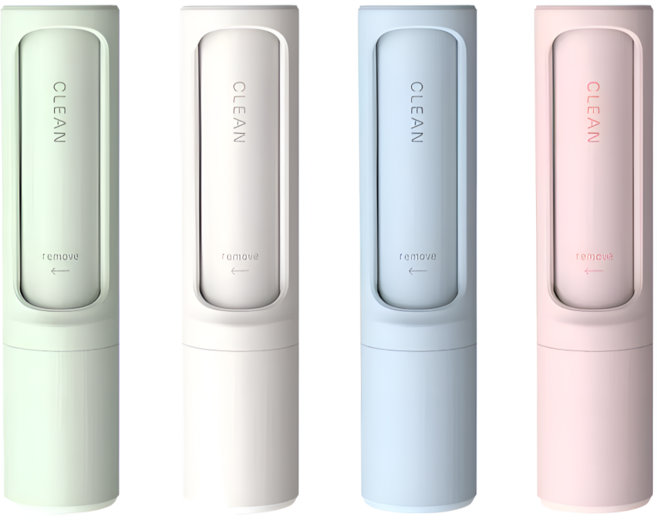 휴대용 돌돌이 반려동물 털제거 먼지 제거기 재사용 가능, 핑크, 1개