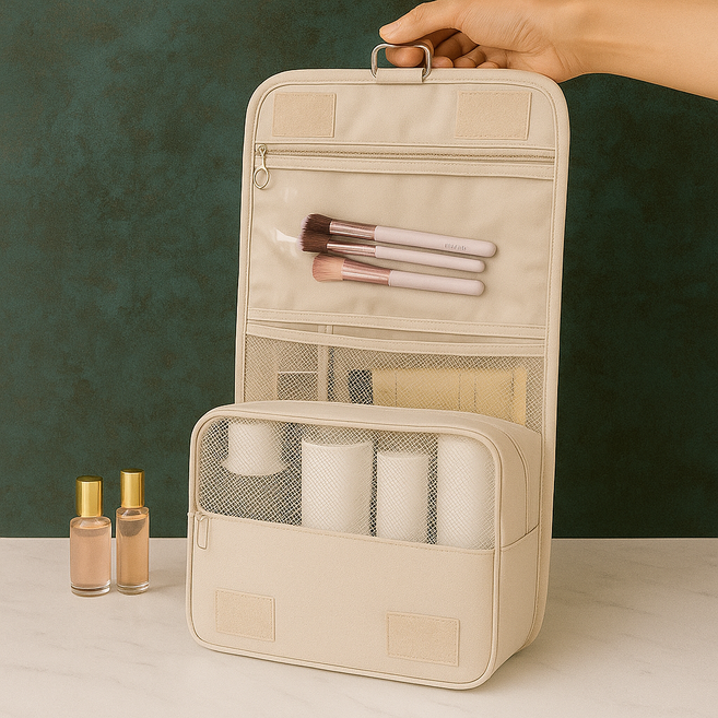 홈셀렉트 생활방수 화장품 세면도구 여행용 수납 파우치