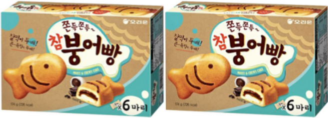 오리온 참붕어빵, 174g, 2개