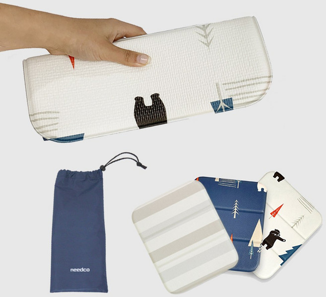 니드코 접이식 쿠션매트 모음 사무실 목욕탕 의자 등산 휴대용 푹신한 매트, 마리함(3단)