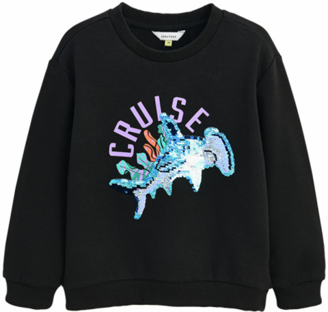 CURLYSUE 컬리수 히어로 스팽클 티셔츠 C221TSG53P 봄