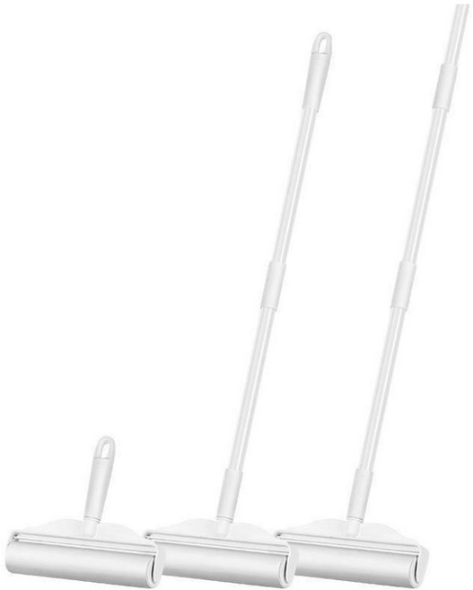 까르꼼 초강력 원터치 길이조절 롱핸들 돌돌이 밀대 핸들+거치대+리필 5개