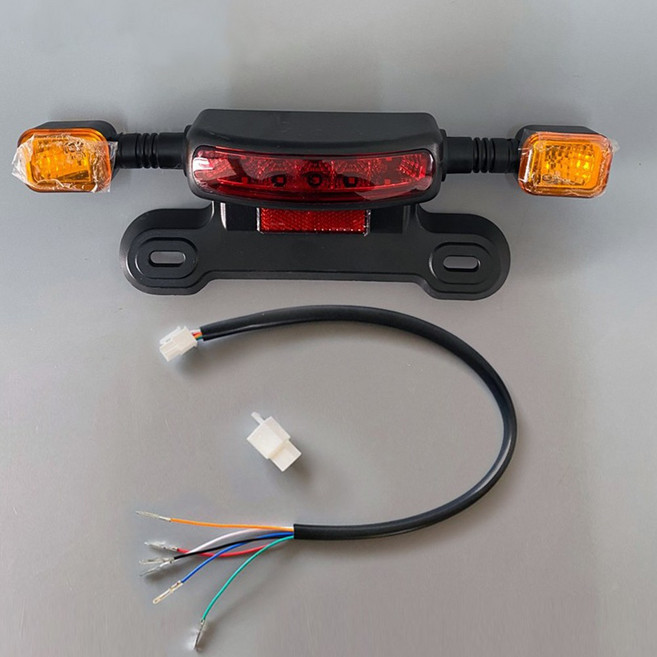 3in 1 LED 미등 전기 자전거 방향 지시등 사이클링 개조 부품 48V, 1개