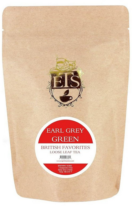 English Tea Store 루즈 리프 루이보스 허브 티 118.3ml(4온스), 얼 그레이 녹차 파우치, 4 Ounce (Pack of 1), 1개, 1개