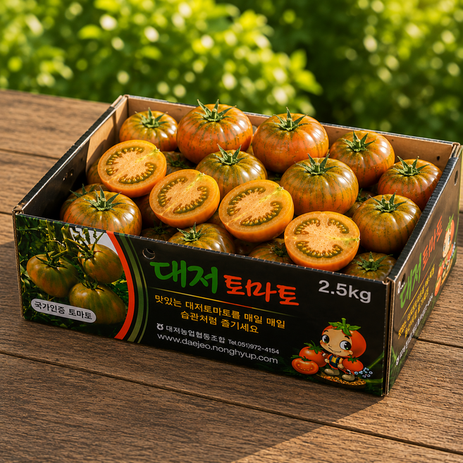 [초특가] 부산 대저토마토 짭짤이 못난이, 1박스, 못난이 2.5kg (2S-L)