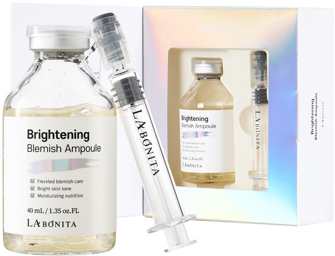 미백 전문! 라보니따 브라이트닝 블레미쉬 앰플 40ml/기미개선 임상완료/ 미백앰플/ 화이트닝 앰플, 40ml, 1개