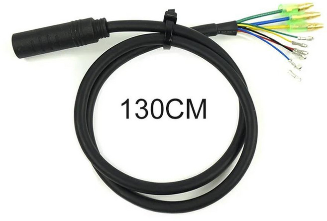 전자 자전거 모터 연장 케이블 코드 전면 후면 휠 허브 커넥터에, 130cm, 1개