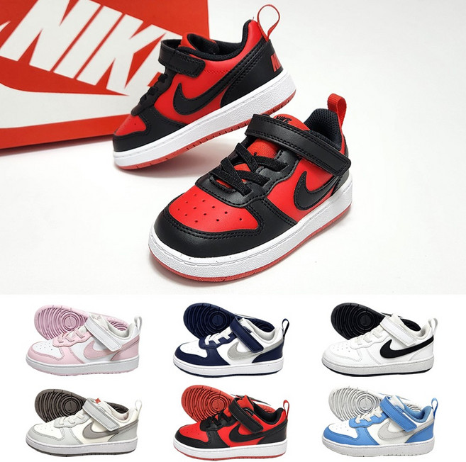 나이키 유아 코트버로우 120~160 찍찍이 운동화 리크래프트 고무줄끈 벨크로 베이비 키즈 아동 신고 벋기 편한 걸음마 신발 [국내매장판/AS가능]