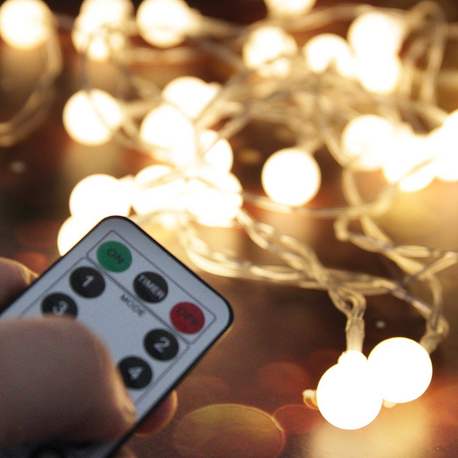 에스엠파티 LED앵두전구 30구 3m 알전구 건전지포함 앵두전구트리 줄조명, 앵두전구3m(웜화이트)건전지포함