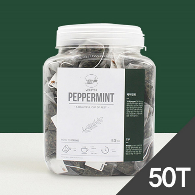 베라티 페퍼민트 삼각티백 허브차류, 1.2g, 50개입, 1개
