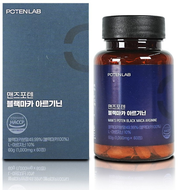 맨즈포텐 블랙마카 아르기닌, 1박스, 60정