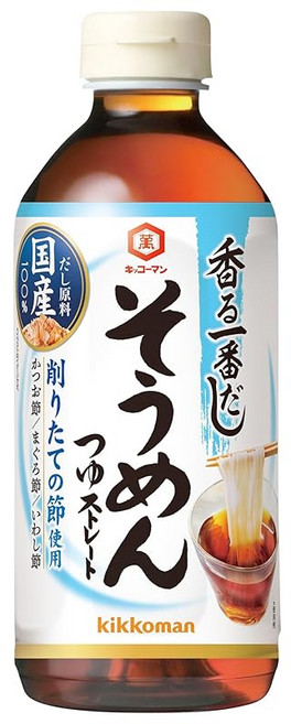 Kikkoman 킷코만 향기로운 이치방 다시 소면 쯔유 500ml 3개입, 1L, 3개