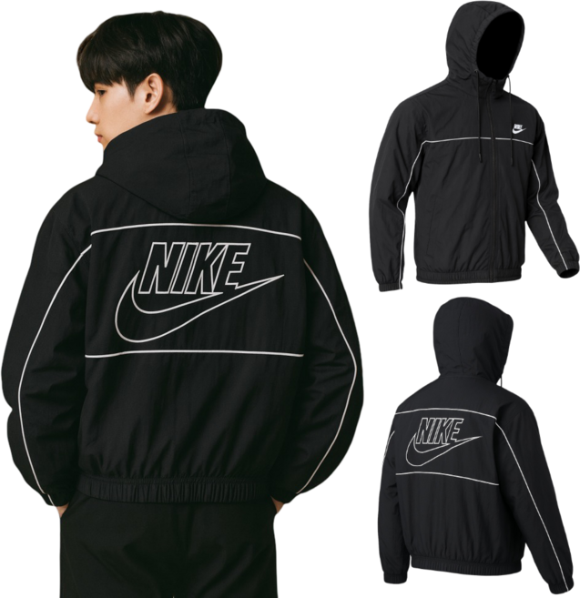 국내매장판 나이키 클럽 후디 바람막이 간절기 우븐 레트로 자켓 +DIY휴대폰고리