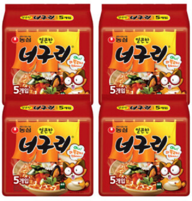 얼큰한너구리 120g 5입X4개(20개), 20개