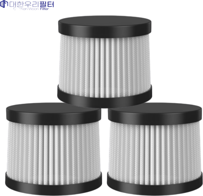 대한우리필터 혼스 침구 청소기 필터 3개 HSBC-1000 HSBC-2000 호환, 1세트