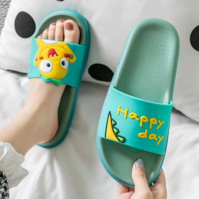 남녀공용 공룡 미끄럼 방지 슬리퍼