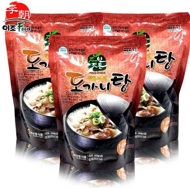 자연깃든 선봉식품 도가니탕 600g 실온 간편식품 도가니수육, 3개