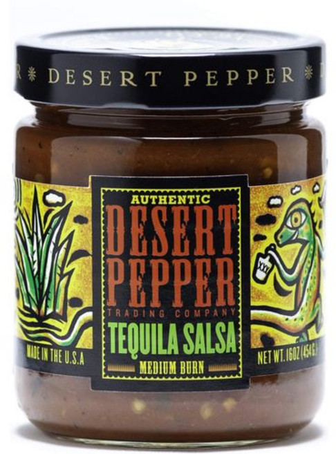 데저트 페퍼 데킬라 살사 미디엄 번 454g (1팩) Desert Pepper Tequila Salsa Medium Burn 16-Ounce (1 Pack), 1개, 473ml