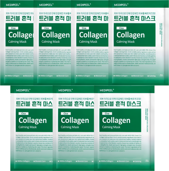 메디필 그린 시카 콜라겐 카밍 원데이 원팩 마스크팩 7개입 30ml, 1개
