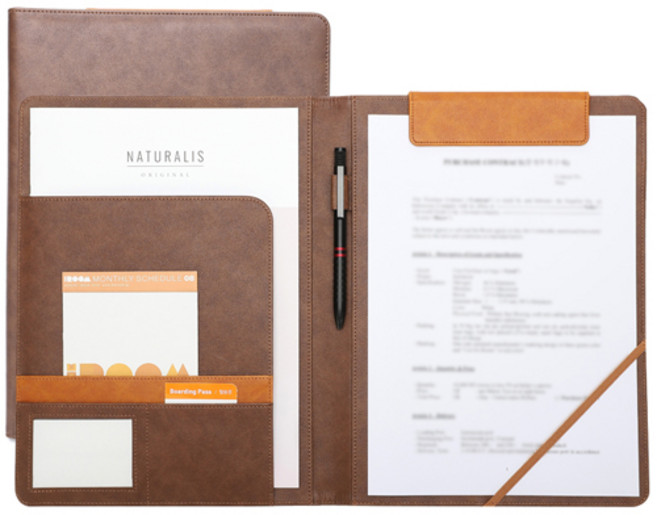 세미오콜렉션 ML21S36 계약서홀더, 브라운