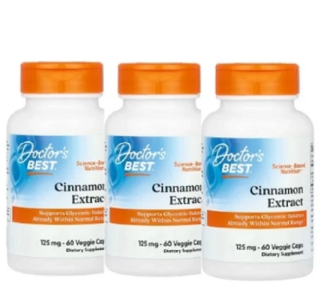 2+1 닥터스베스트 시나몬 계피 추출물 125mg 베지 캡슐 60정, 3개 - 쿠팡