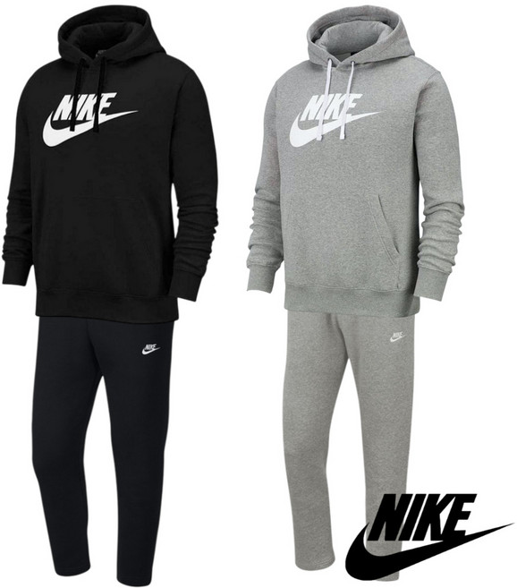 [매장발송] 나이키 남여공용 후드티 + 바지 기모 트레이닝복 세트 티셔츠 일자핏 보온성 운동