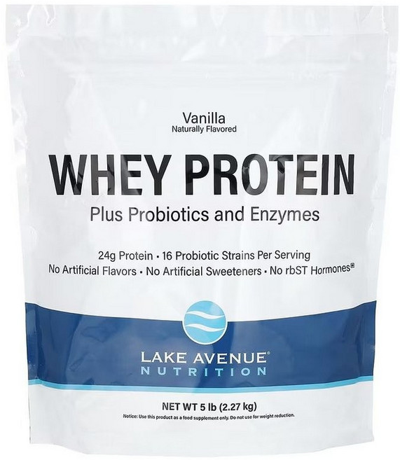 레이크애비뉴 유청 단백질+유산균+효소 바닐라 맛 2.27kg (5lb), 1개