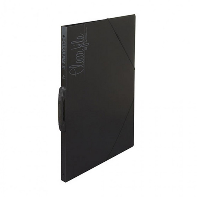 문화 PP 클리어화일 A2 흑색 학교 학원 관공서 회사 학생 2203_EA, 단품