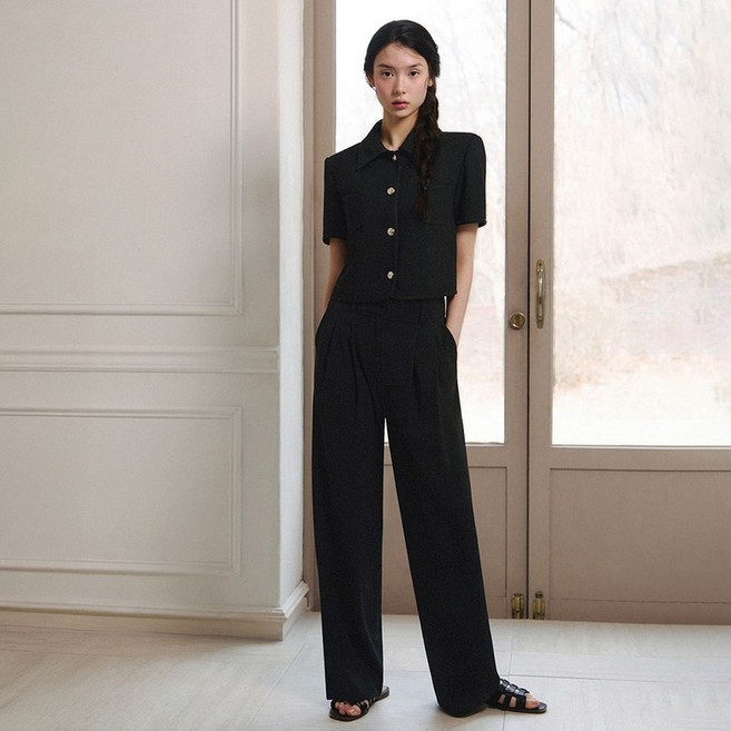 [백화점 정품] 잇미샤 [25 SS] 투턱 와이드 팬츠 ITP4ZPT830