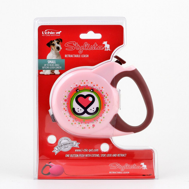 강아지 르칙 스타일리스타 자동줄, 핑크독, 1개