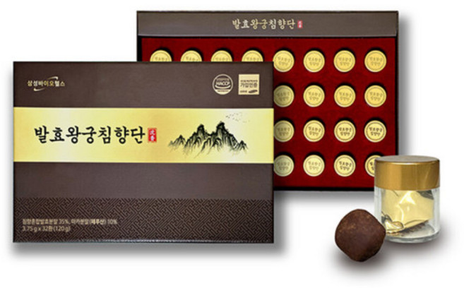 [TV홈쇼핑정품 찜케어] 발효왕궁 침향단 침향 마카 고급약재 황금배합 건강환 32환, 120g, 1개