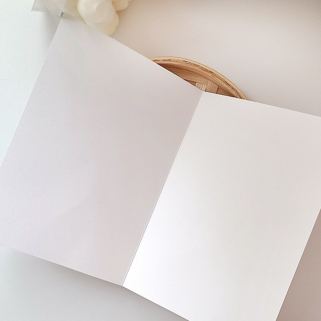 접는 무지 카드엽서 / 백상지(모조지) 260g 180g / 캘리그라피 종이, 50매, 백상지180g