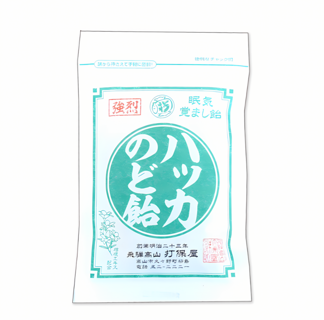 나만플레이스 일본 135년 전통의 우츠보야 천연 수제 페퍼민트 목캔디 박하사탕, 10개, 80g