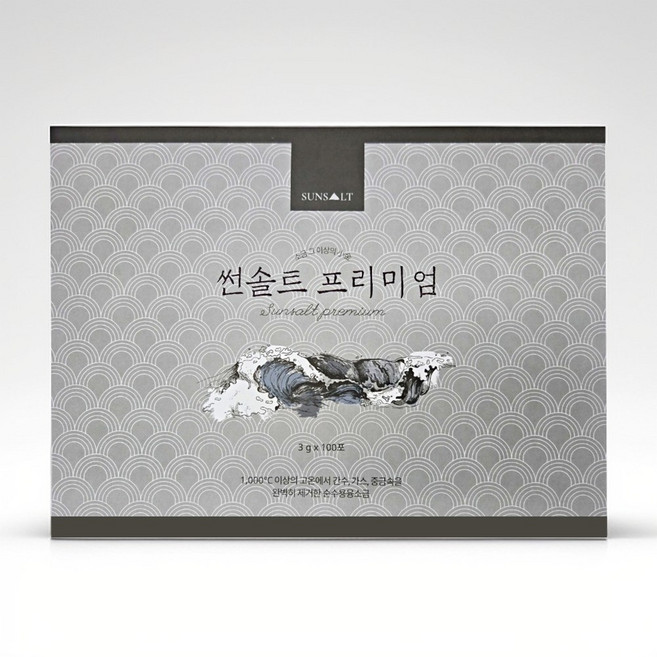 큐비라이프 썬솔트 용융 소금 프리미엄 중금속 간수 제거, 100개, 3g