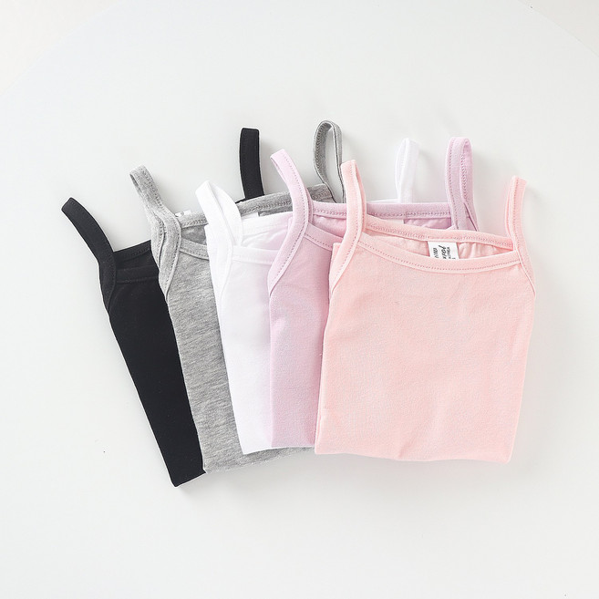 피에르 국내생산 키즈용 여아용 아동용 소프트 모달면 스판 이너 나시 런닝