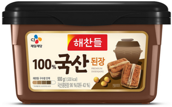 CJ 해찬들 100% 국산된장, 900g, 9개