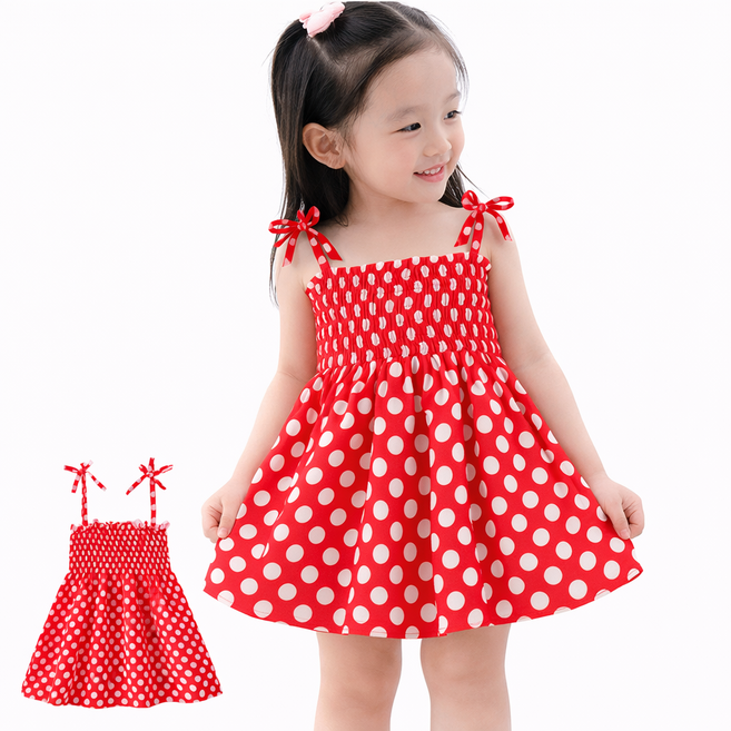 여아 여름 원피스 공주풍 끈나시 플로럴 나들이룩