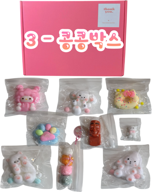 [츄츄바니] 말랑이 테마박스 스퀴시, 1개, 500g, 콩콩박스